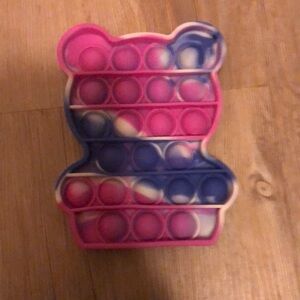 Fidget pack; 4 pcs. Flower, Bear, Elephant key chain, and Octopus spinning toy.